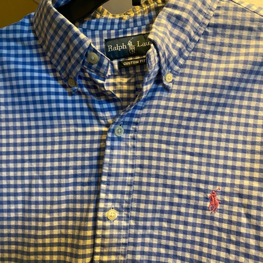 Plaid Polo Long-sleeve Dress Shirt